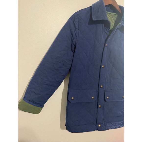 Vintage y2k Vineyard Vines diamond quilted chore barn coat lined XS navy jacket - Picture 3 of 13